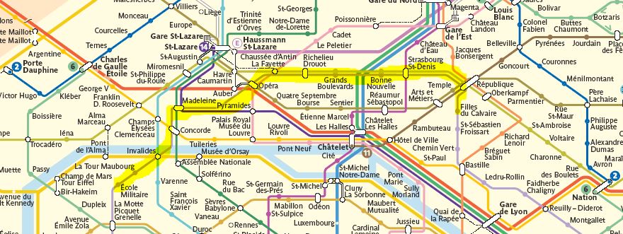 Route from Hotel St. Louis-Bastille in the 11th Arrondissement to La Tour Eiffel
