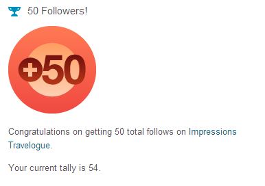 I've hit a milestone! 50 followers on WordPress!