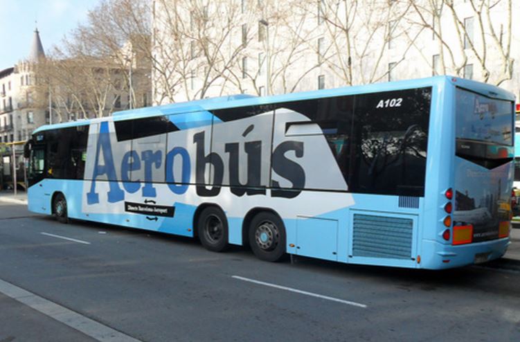 Arrival in Barcelona – Lufthansa A320 and the Aerobus |
